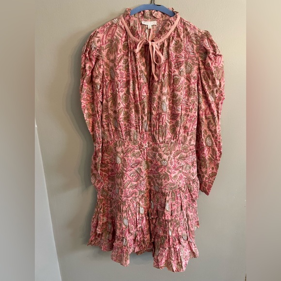 Anna Cate Isabella Dress Block Print Pink Floral - Picture 3 of 9